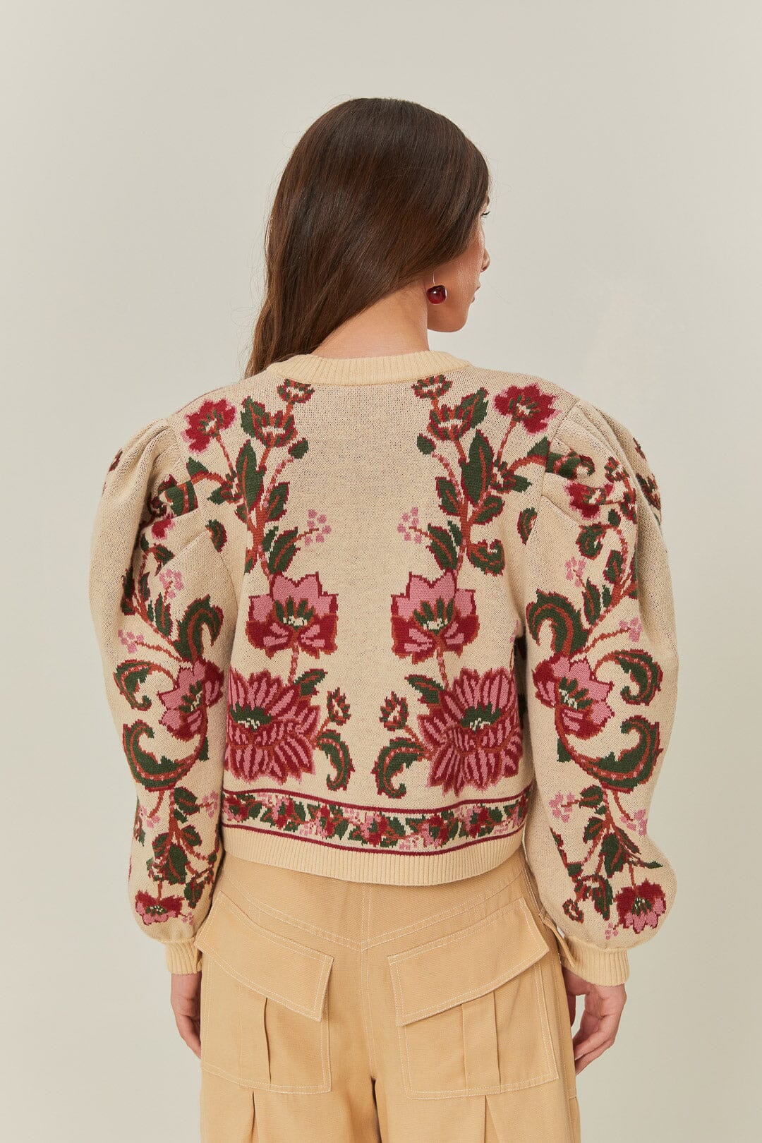 Cardigan Ravenala en maille - Beige