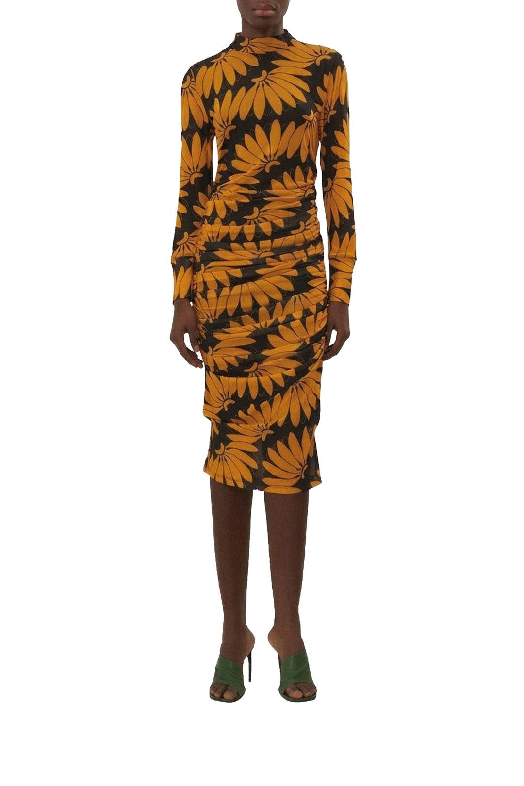 Robe midi Copacabanana en tulle - Jaune