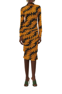 Robe midi Copacabanana en tulle - Jaune