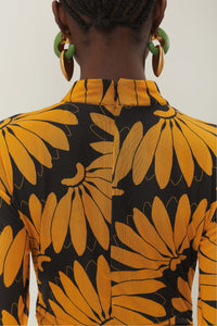Robe midi Copacabanana en tulle - Jaune