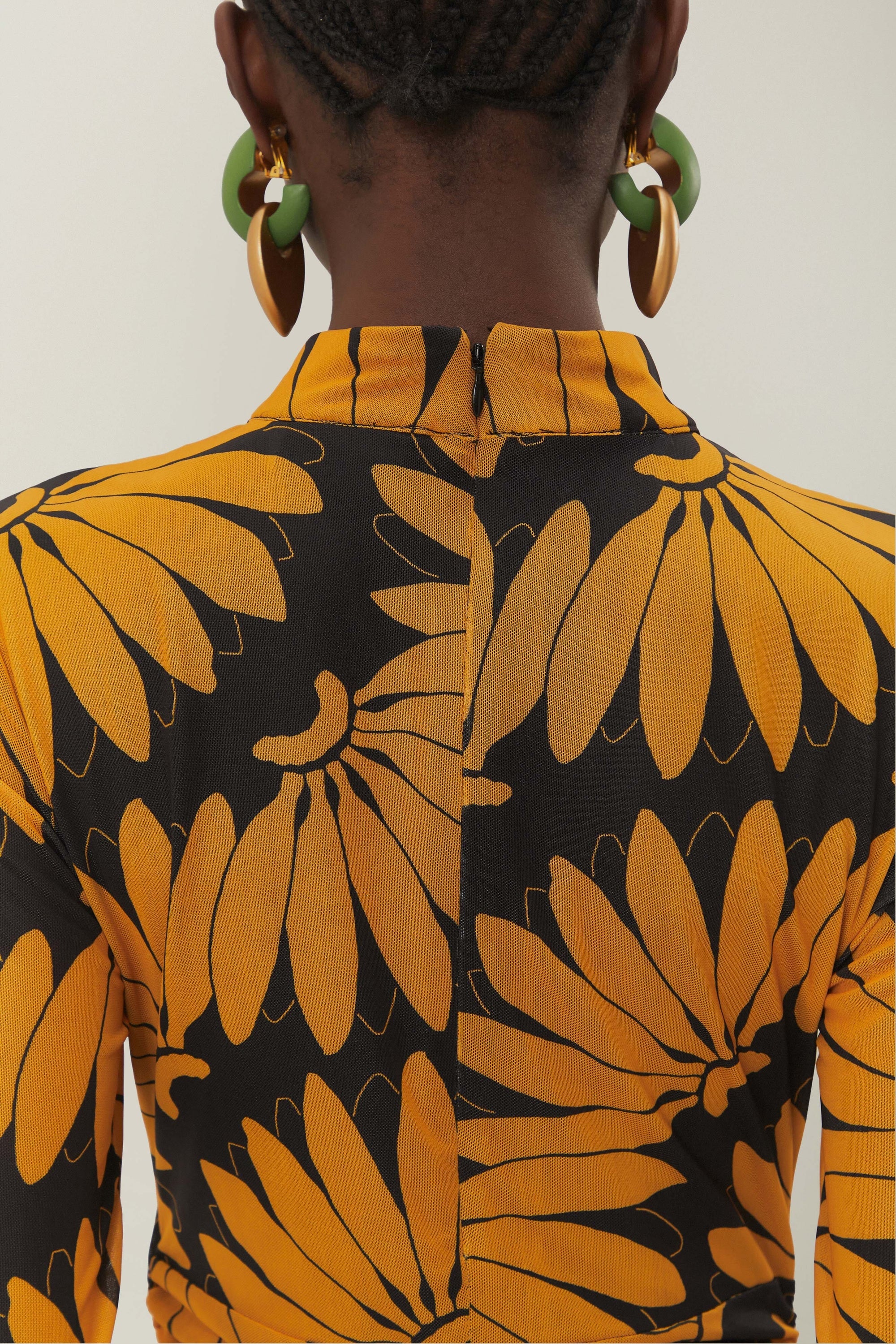 Robe midi Copacabanana en tulle - Jaune
