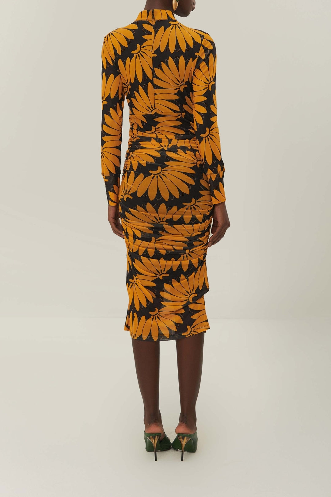 Robe midi Copacabanana en tulle - Jaune