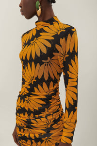 Robe midi Copacabanana en tulle - Jaune