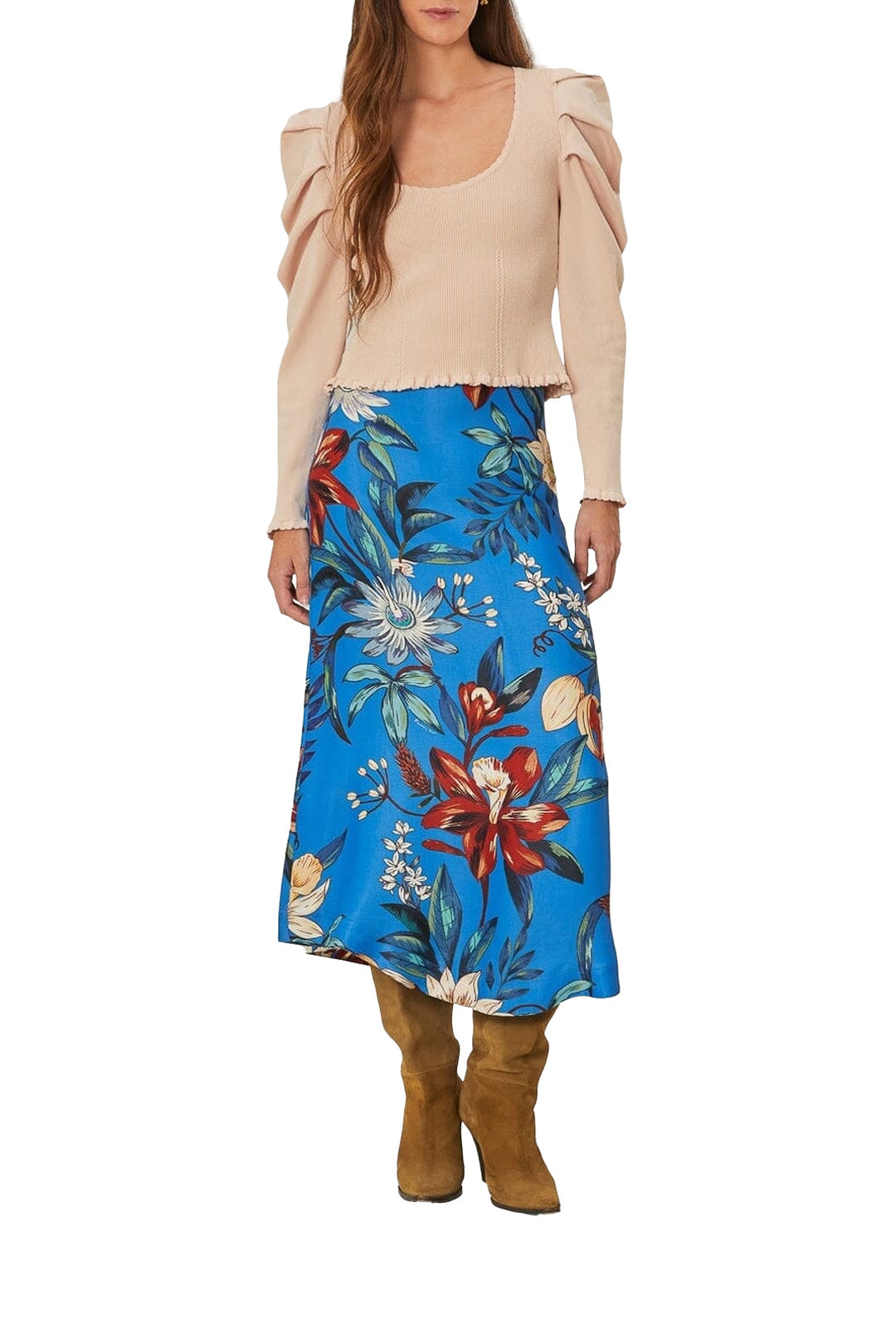 DJV_Blue Surreal Flowers Jupes & Shorts - Blue Surreal Flowers