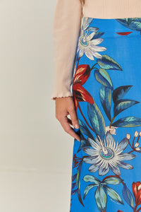 DJV_Blue Surreal Flowers Jupes & Shorts - Blue Surreal Flowers