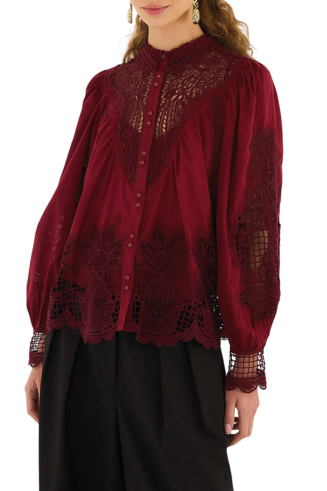 FELIX_JAMBES_Burgundy Blouse - Burgundy