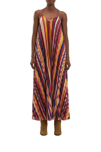 Diagonal Stripes Multicolor Robe longue - Diagonal Stripes Multicolor