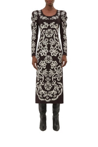 DJV_Cashew Mandala Black Robes midi - Cashew Mandala Black