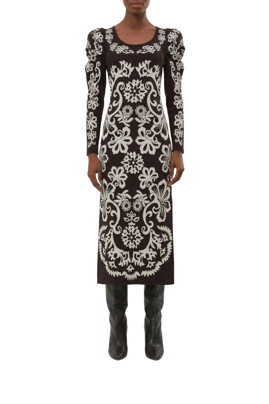 DJV_Cashew Mandala Black Robes midi - Cashew Mandala Black