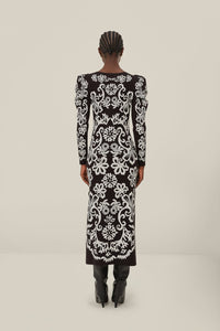 DJV_Cashew Mandala Black Robes midi - Cashew Mandala Black