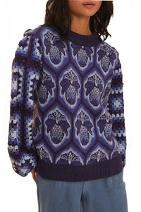 Pull Pineapple Cobogo en maille - Bleu