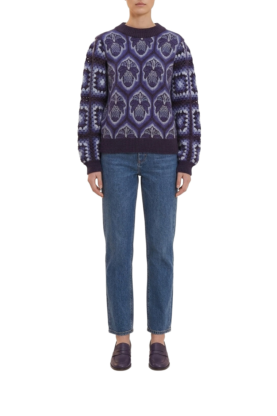 Pull Pineapple Cobogo en maille - Bleu
