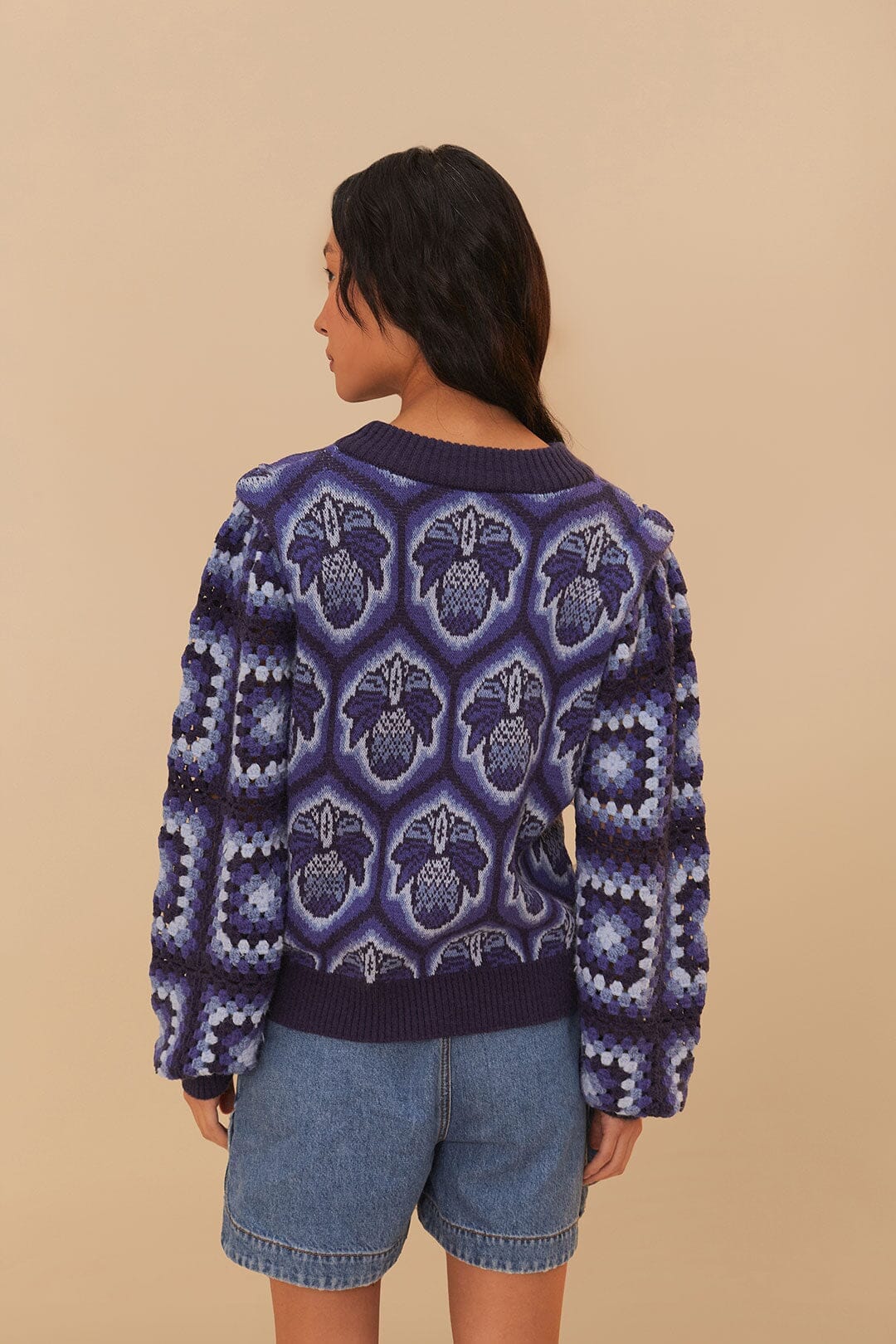 Pull Pineapple Cobogo en maille - Bleu