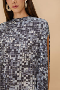 Robe courte Disco Ball - Bleu