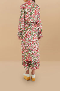 MEDIA OFF LINE_Trench-coat oversize Bouganvillea en coton - Rouge