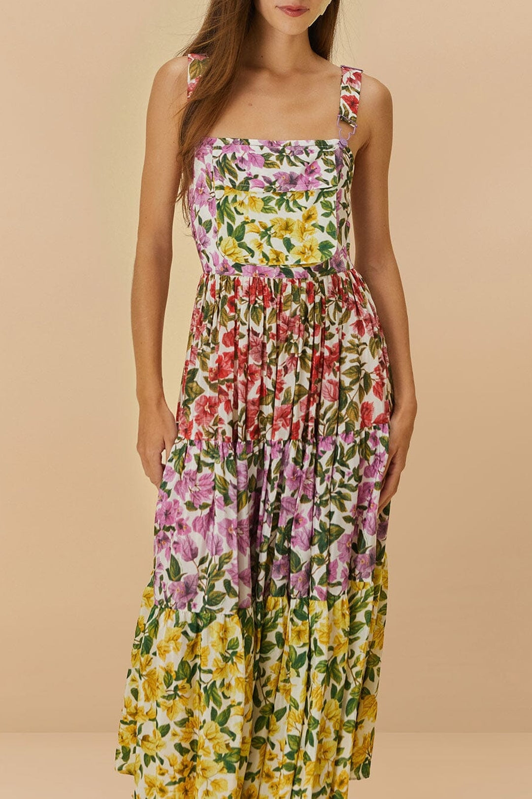 Robe longue Bouganvillea - Multicolore