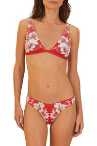Haut de bikini Floral Chains - Rouge