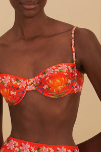 Haut de bikini Nature Bloom - Orange