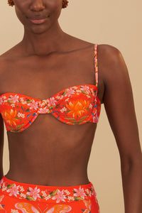 Haut de bikini Nature Bloom - Orange