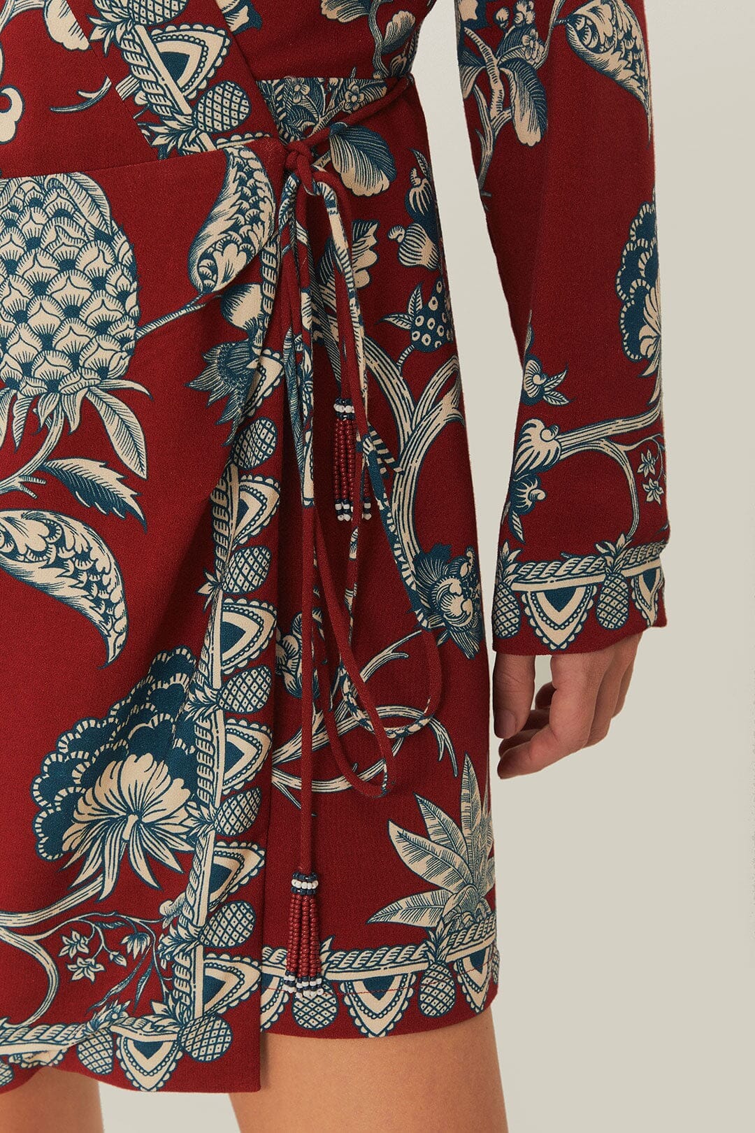 Robe courte Tropical Landing - Rouge