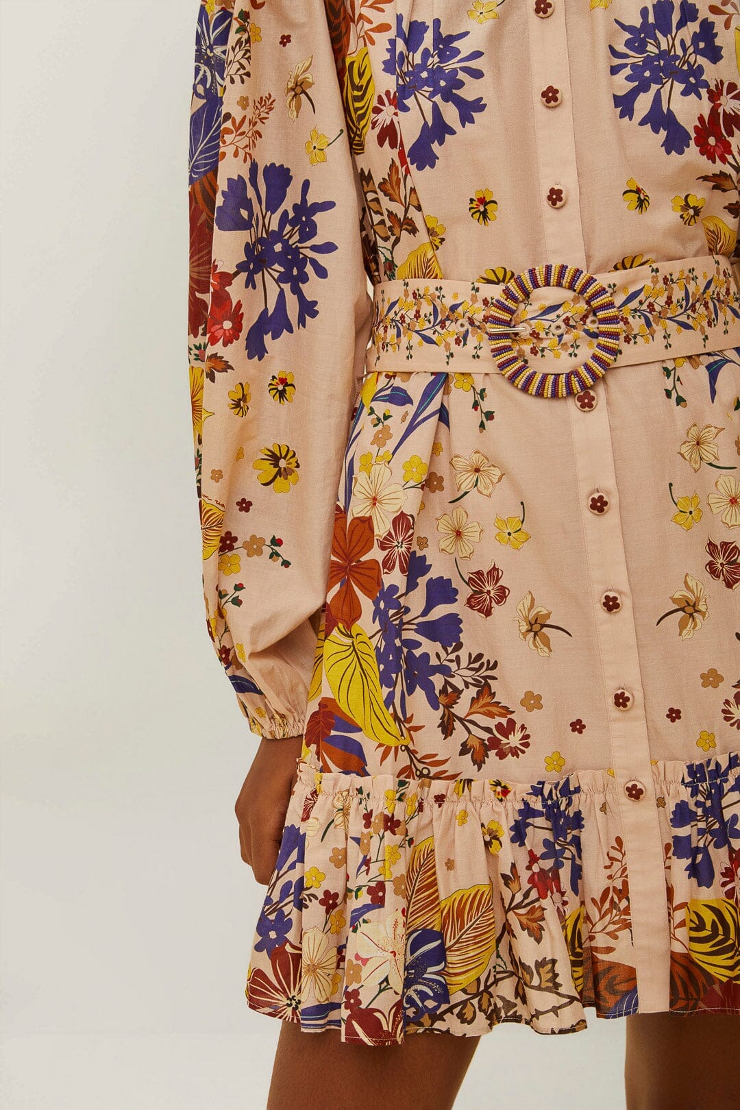 Robe courte Beauty Bouquet en coton - Rose