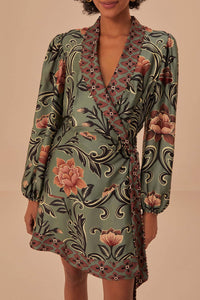 DJV_Arabesque Floral Green Robes courtes - Arabesque Floral Green