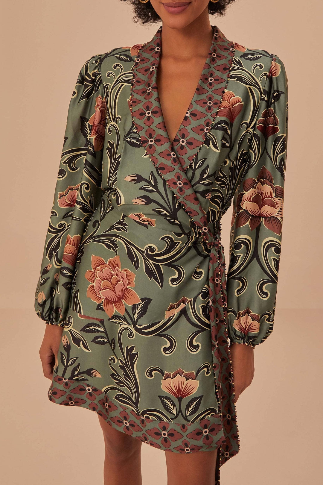 DJV_Arabesque Floral Green Robes courtes - Arabesque Floral Green