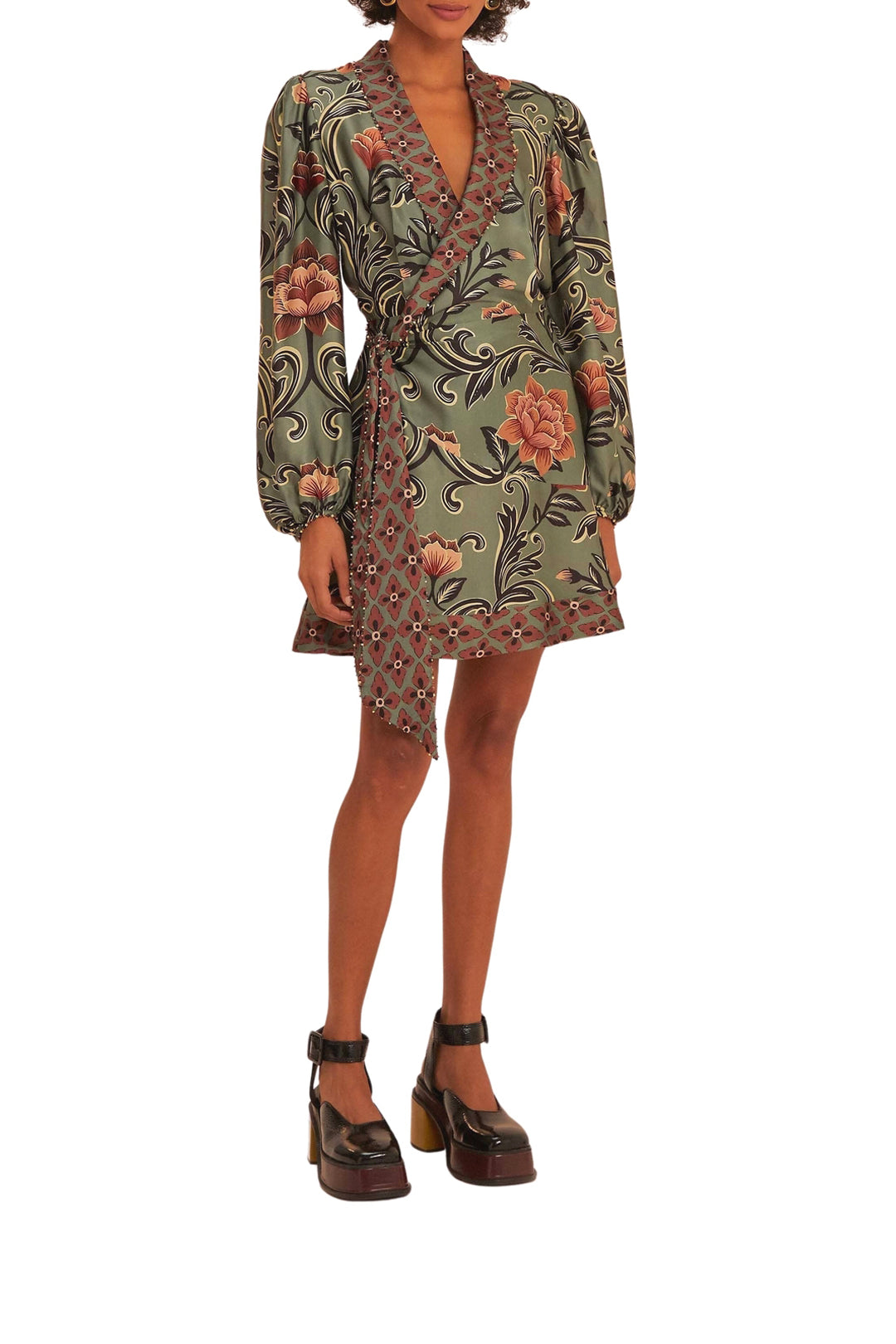 DJV_Arabesque Floral Green Robes courtes - Arabesque Floral Green