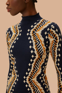 Pull à rayures Ikat - Multicolore