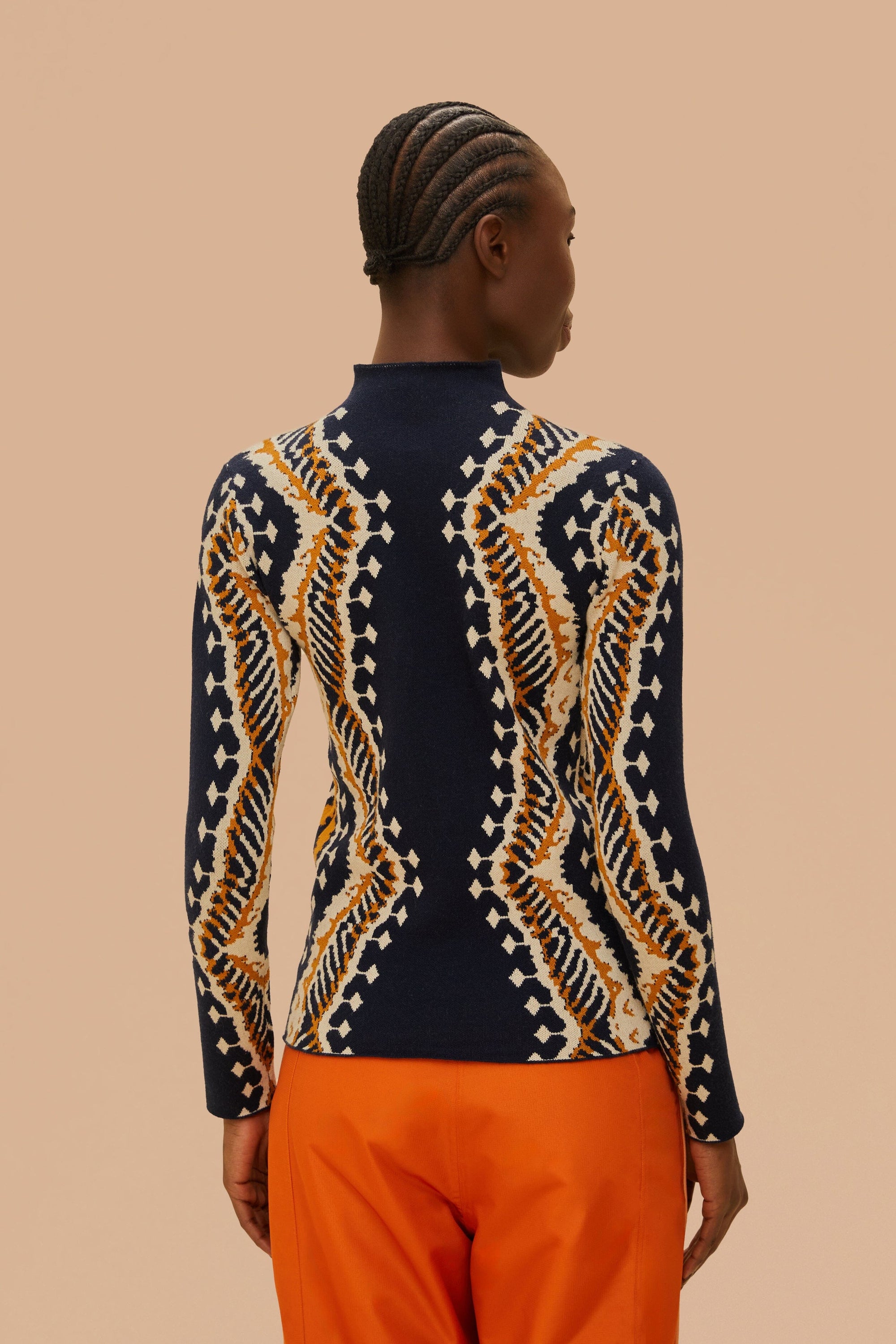Pull à rayures Ikat - Multicolore