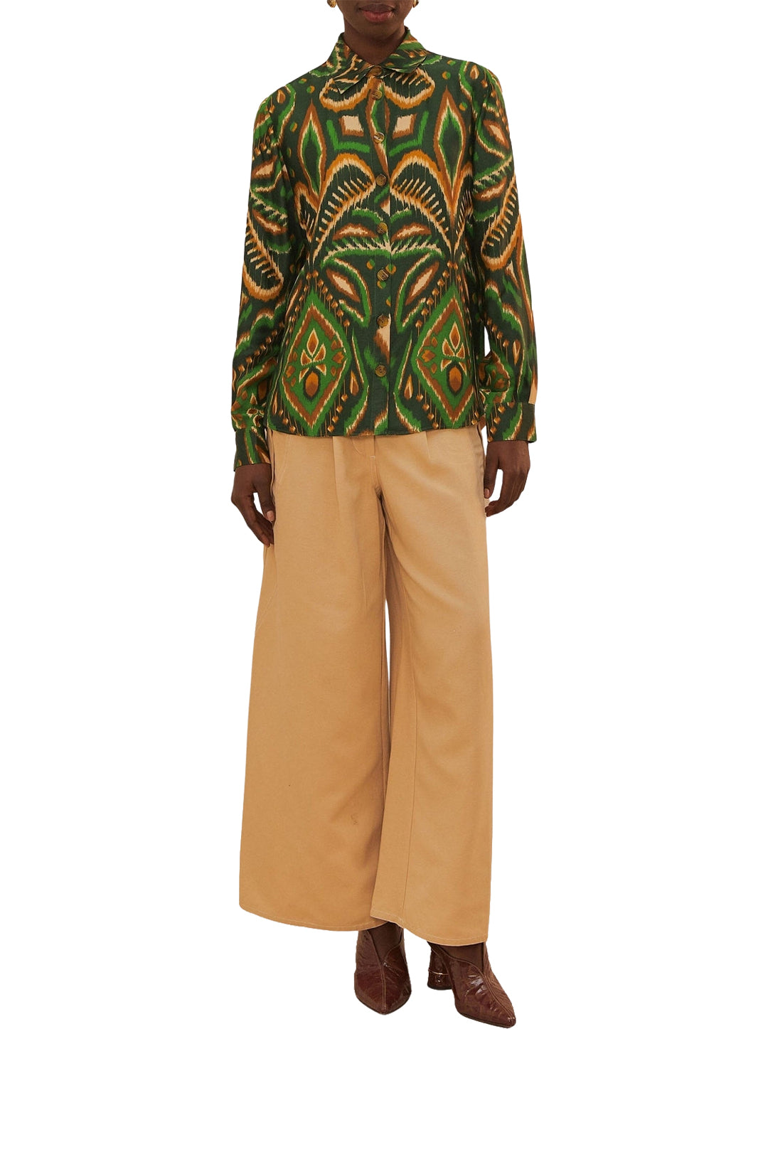 Pineapple Ikat Shirt - Green