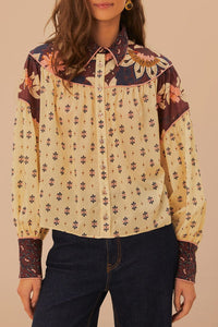 Blouse Ainika Chill en coton - Beige