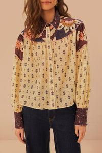 Blouse Ainika Chill en coton - Beige