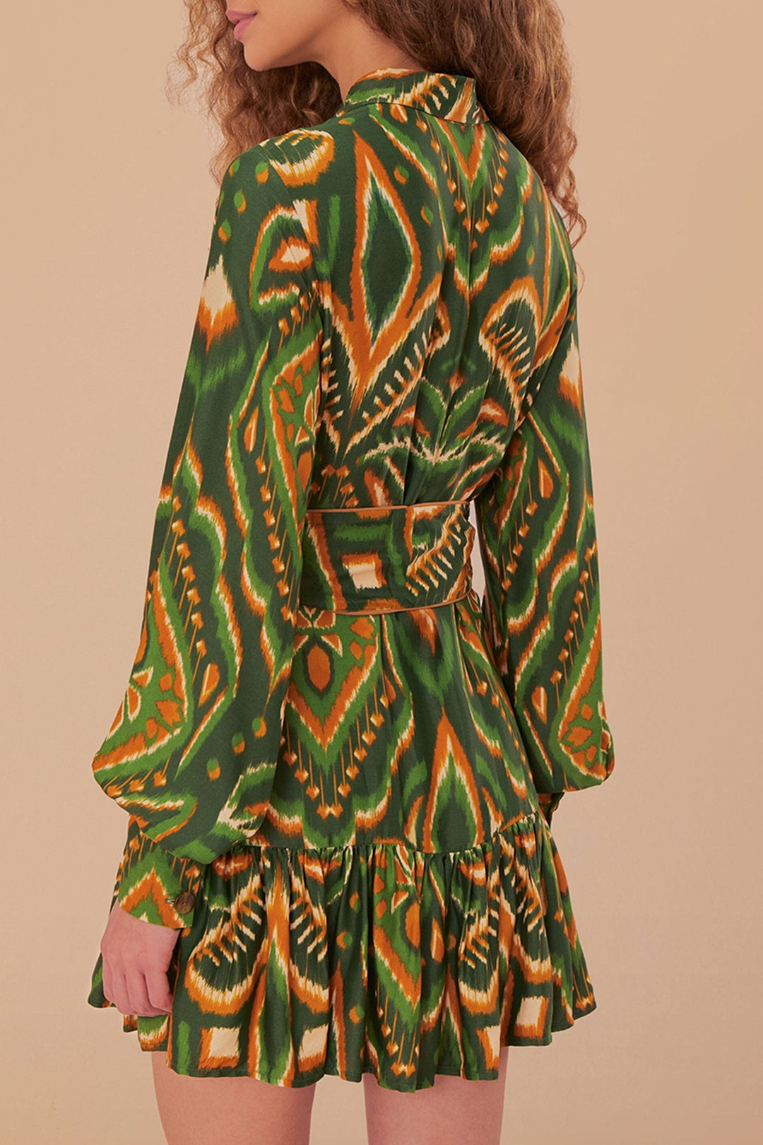 MEDIA OFF LINE_Robe courte Ikat Ananas - Vert