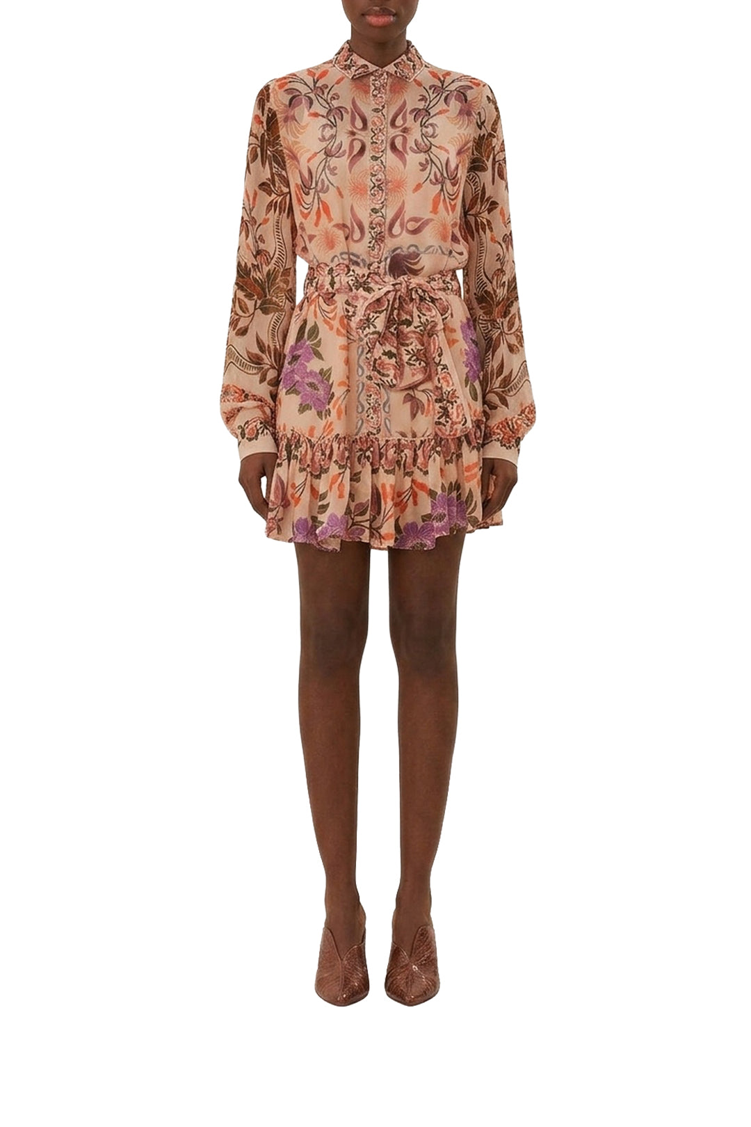 Robe courte Jardin d'hiver - Beige