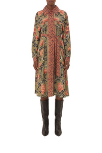 DJV_Arabesque Floral Green Robes midi - Arabesque Floral Green