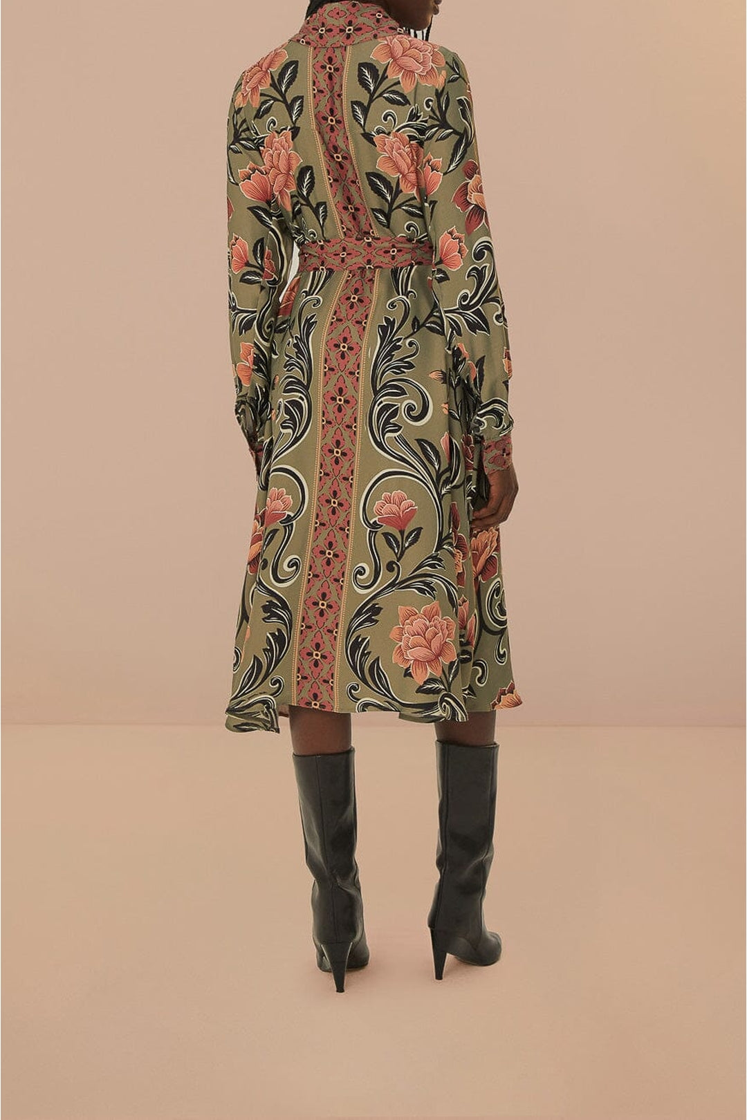 DJV_Arabesque Floral Green Robes midi - Arabesque Floral Green