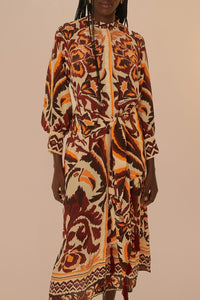 DJV_Toucans Scarf Cream Robes midi - Toucans Scarf Cream