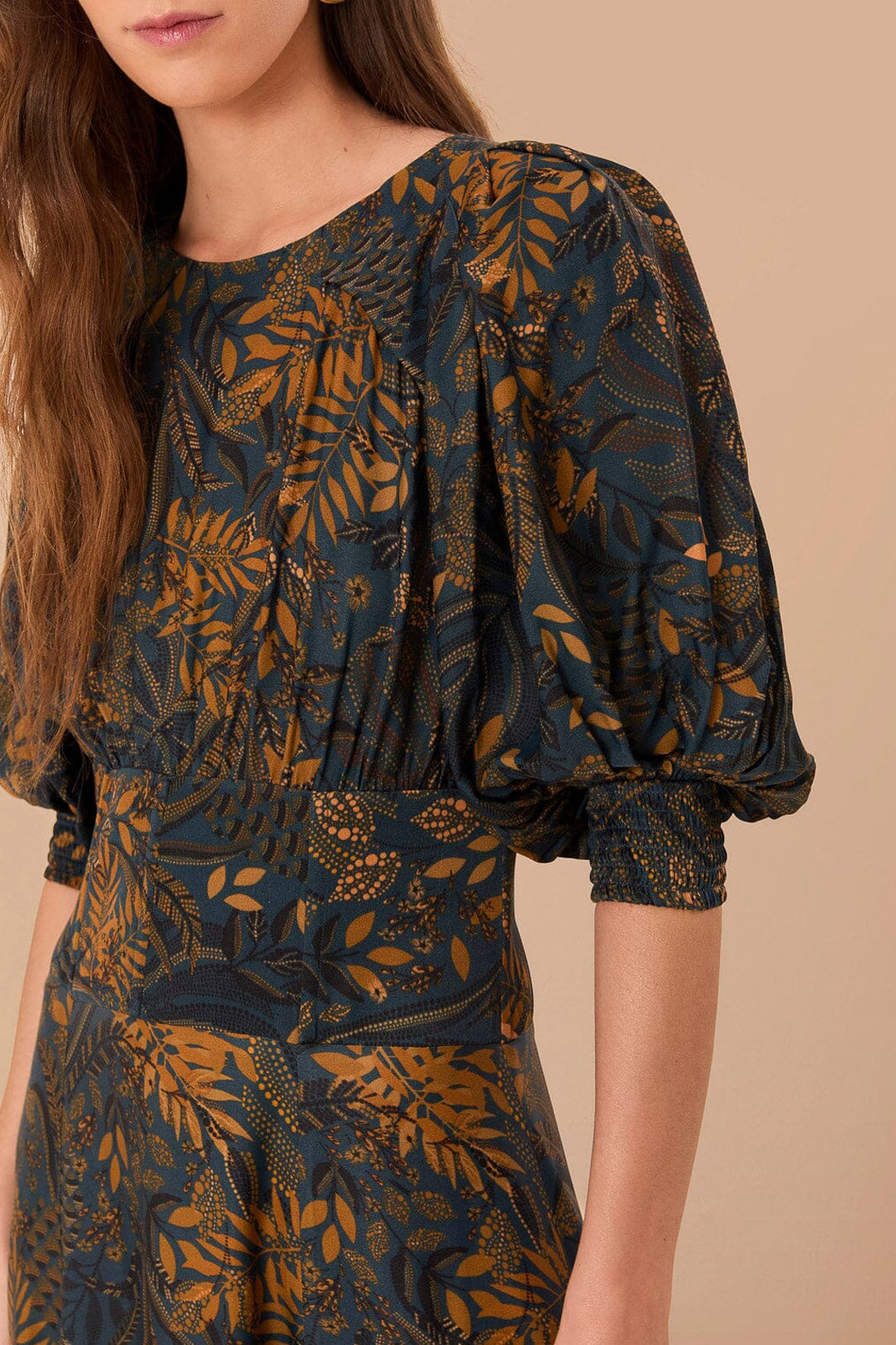 Dotted Forest Teal Robe midi - Dotted Forest Teal