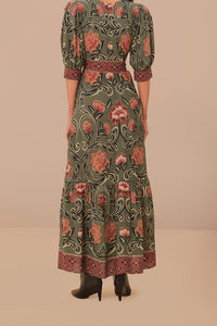 Robe longue Arabesc - Vert