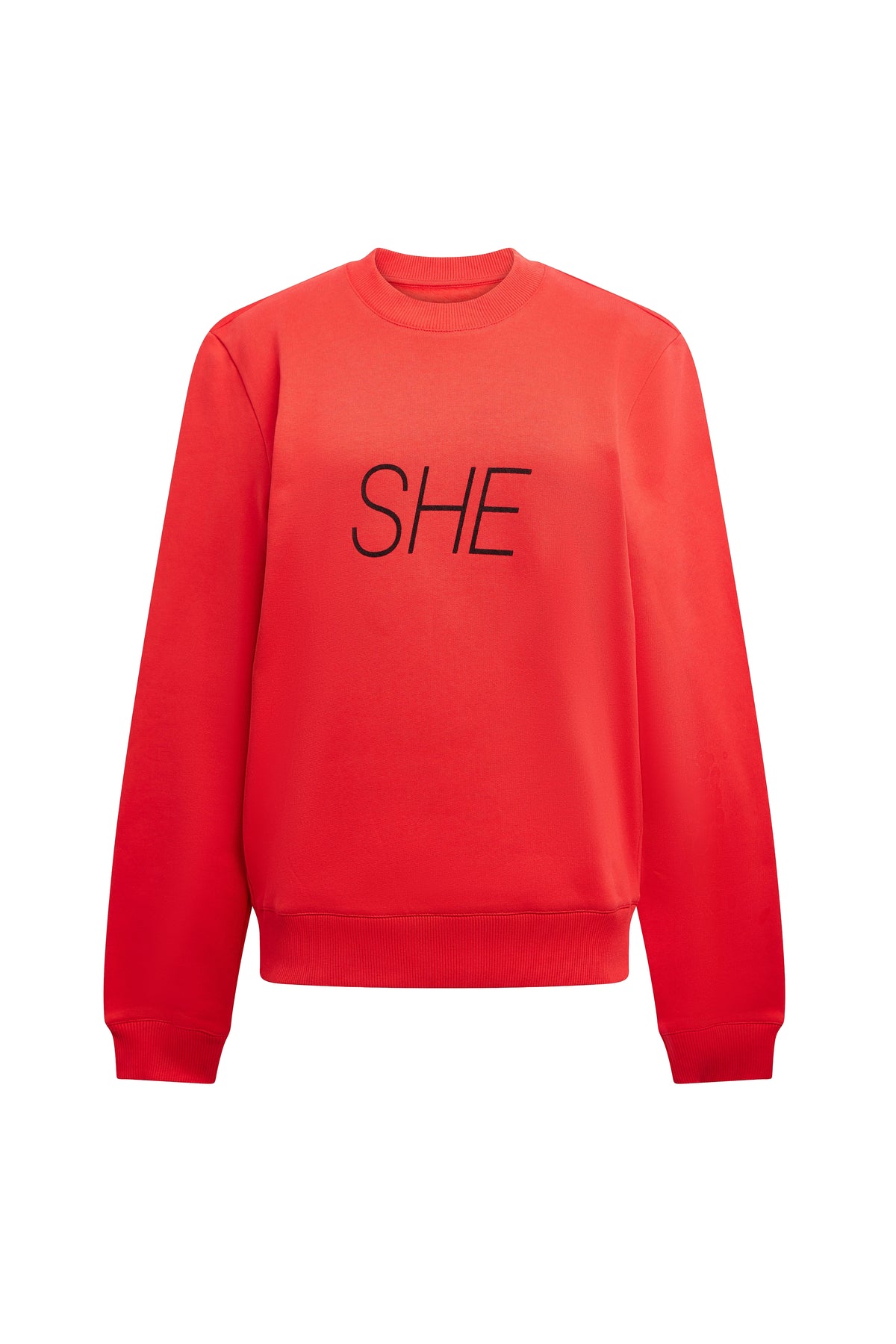 Printed long-sleeved jumper - Scarlet