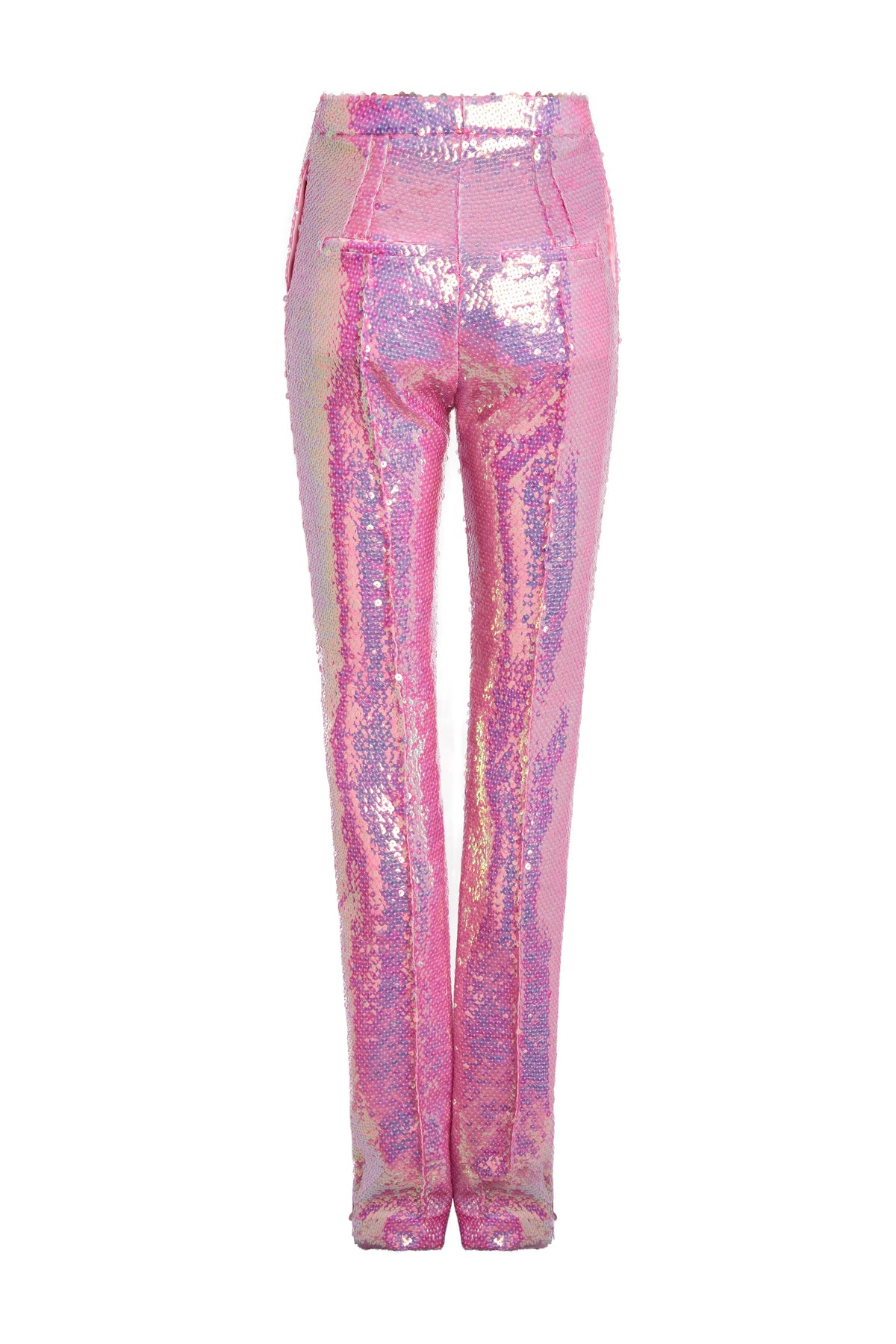 Pantalon droit à sequins - Pink Irridescent