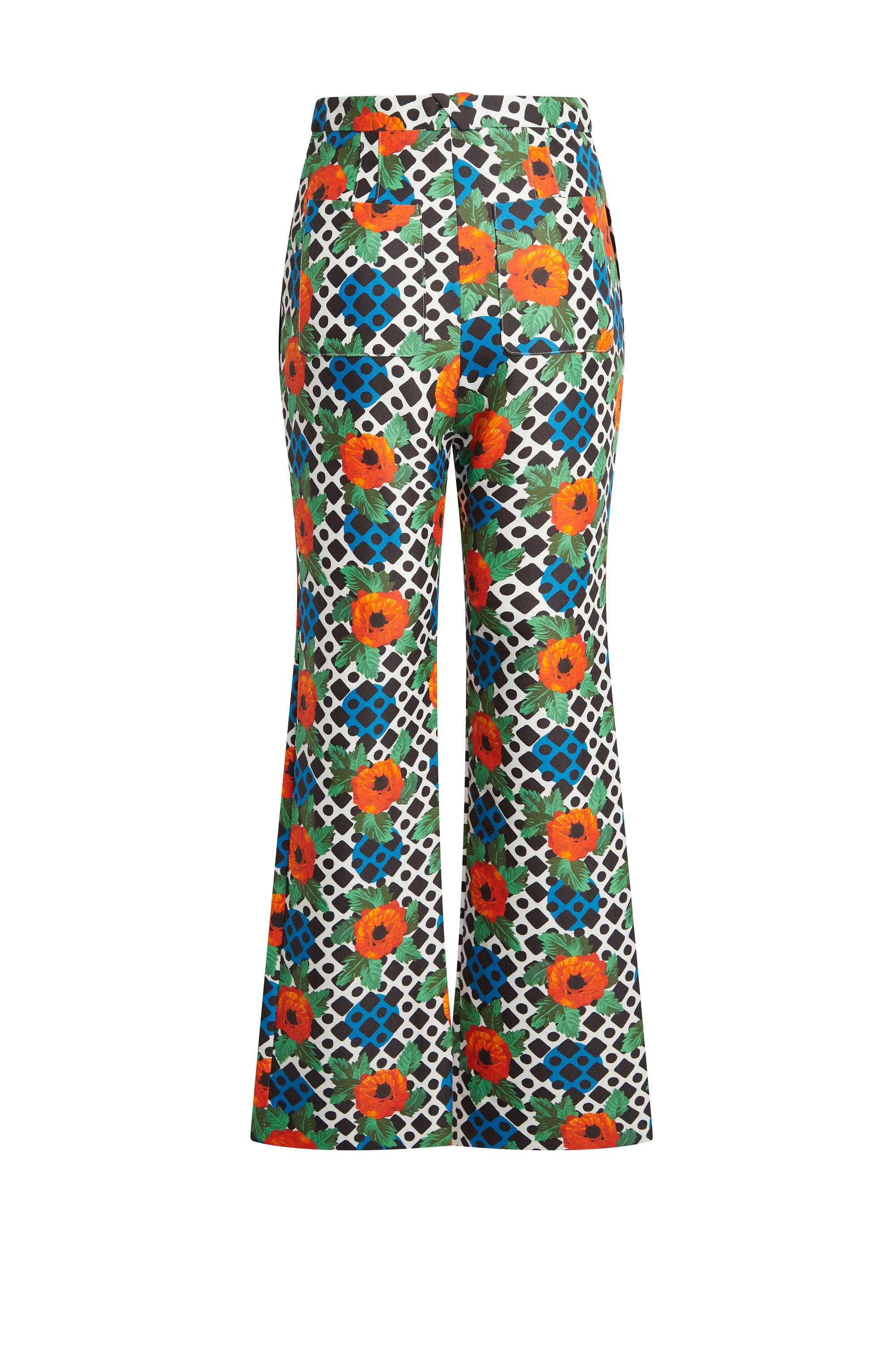 Pantalon de tailleur en coton imprimé - Orange Flower
