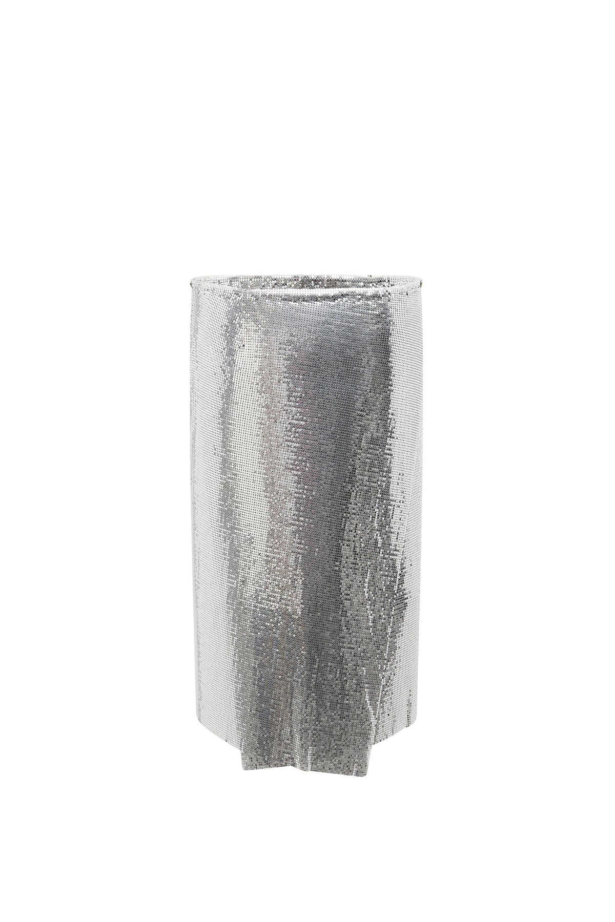 Jupe mi-longue portefeuille - Silver