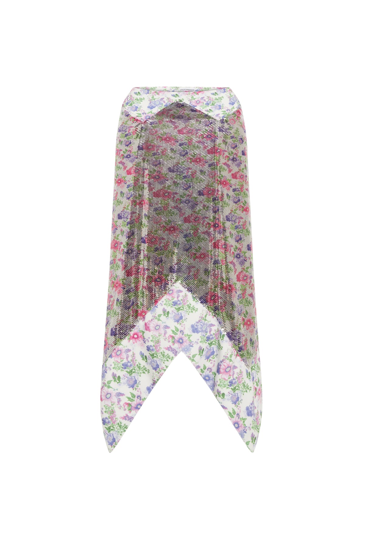 Jupe asymétrique et pailletée - Off White Mecanic Flower