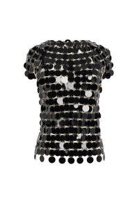 Sparkling pastille top - Black