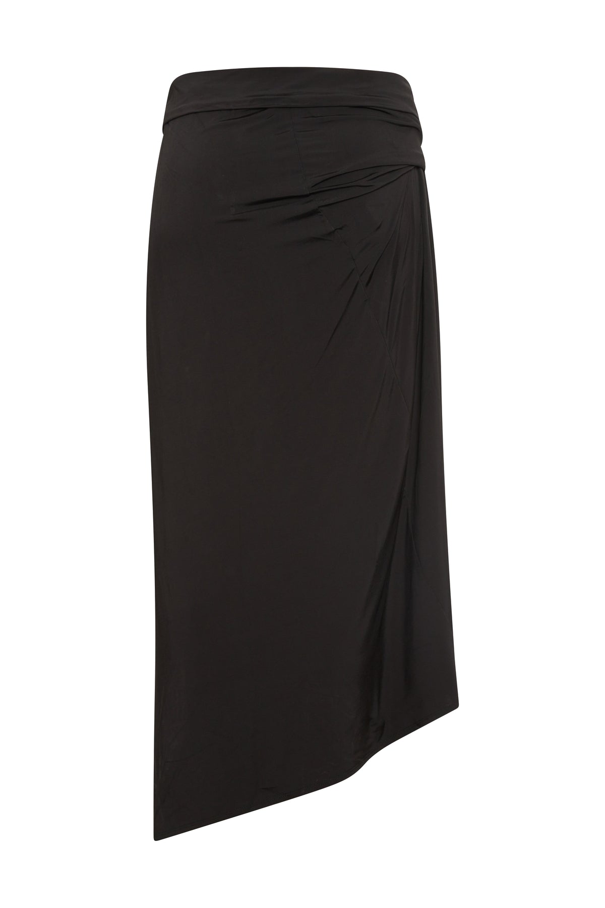 Jupe longue asymétrique à anneaux - Black