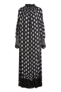 Robe longue imprimée - Black Little Bouquet