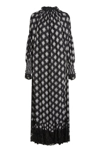 Robe longue imprimée - Black Little Bouquet