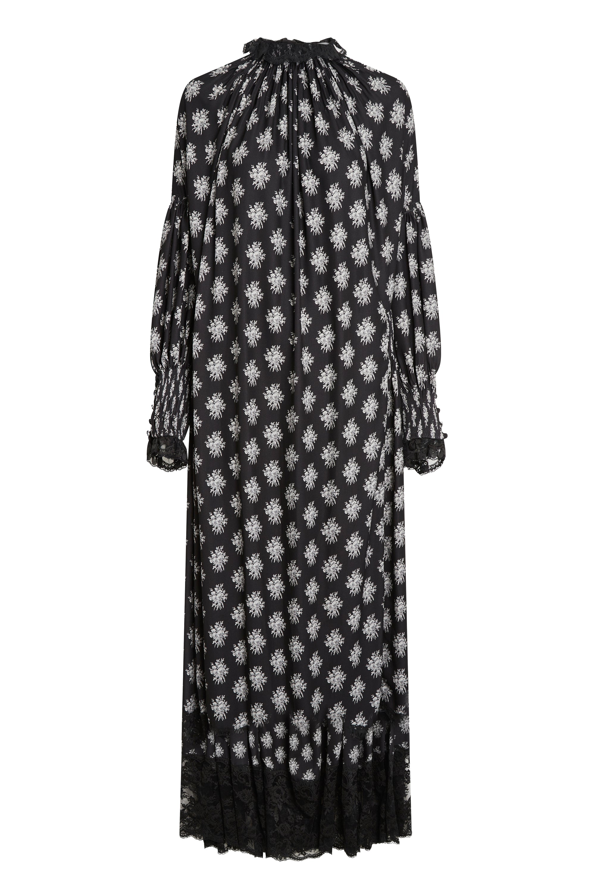 Robe longue imprimée - Black Little Bouquet